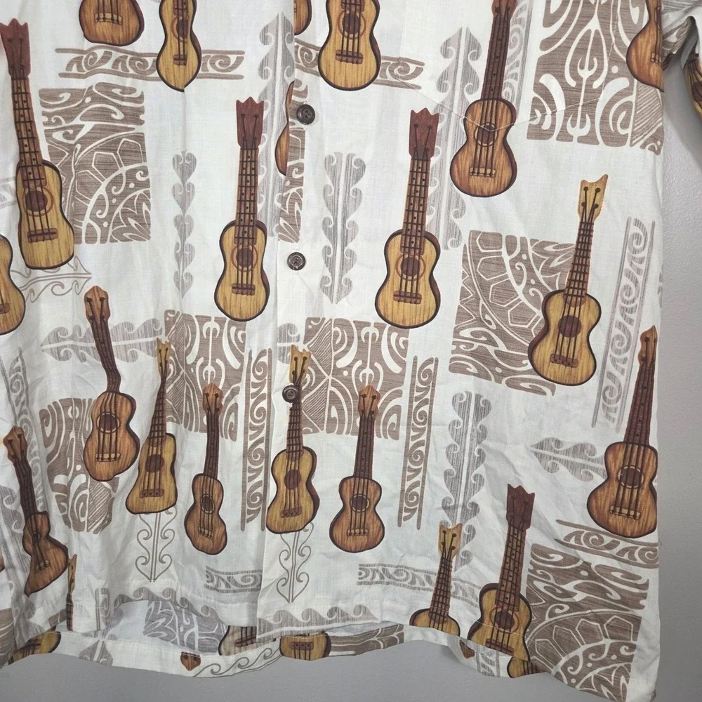 Pacific Legend Hawaii Ukulele Aloha Shirt Mens XL NWT Made in Hawaii USA Cotton